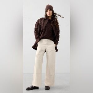 Banana Republic SZ 33 x 30 Ecru Carpenter  Double Knee Trousers Jeans NEW